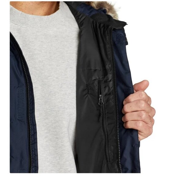 Eddie Bauer Men's 650 Fill Down Parka Blue Size S/M/L/XL NEW - Picture 4 of 7